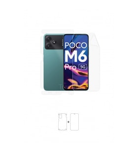 POCO M6 PRO FULL BODY ÖN, ARKA VE YAN TAM KAPLAMA KORUYUCU POLİÜRETAN FİLM