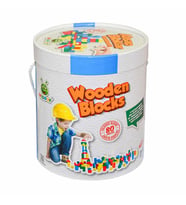KR014 Woodoy 80 Parça Büyük Kovalı Bloklar