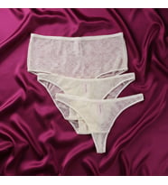 Kadın 3 lü Dantelli Yüksek Bel Külot Slip Ve String Set BB2149