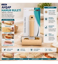AHŞAP HAMUR RULETİ METAL GÖVDE (5343)