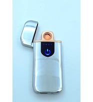 Gri Parmak İzli Dokunmatik  Usb Şarjlı Anti-rüzgar  Elektronik Çakmak