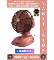 #Vantilatör Sessiz Çalışma Yoğun Üflemeli Retro Model 2 Kademeli Şarjlı Mini Masa Üstü Vantilatör