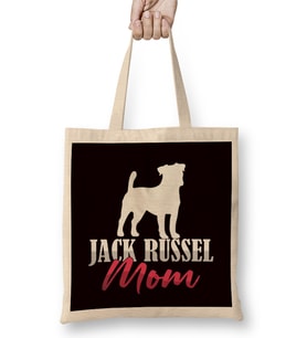 Jack Russel Terrier Mom Puppy Dogs Pet Animal Bez Çanta Uzun Saplı