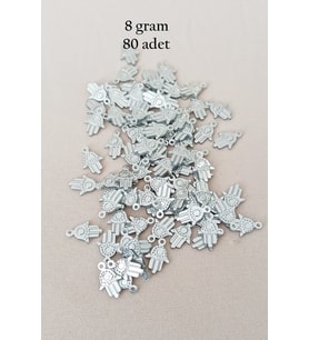 Oya Abiye Bileklik Kolye Pleksi Metalik Plastik Pul Gümüş Renk 8 gram 80 adet - BNC526
