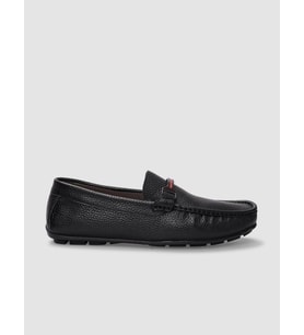 Hakiki Deri Siyah Tokalı Erkek Loafer