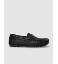 Hakiki Deri Siyah Tokalı Erkek Loafer