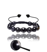 Sertifikalı Makrome Gerçek Obsidyen Taşı Bileklik - 1.kalite (Çok Renkli)