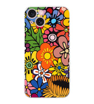 PrintiFy iPhone 15 ile Uyumlu Retro Color 2  Kamera Korumalı Şeffaf  Kılıf