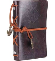 Pusula Temalı Deri Defter – Bağcıklı Nostaljik Retro Vintage Tasarım, Spiralli Denizci Konseptli Eskitme Sayfalı Çizgisiz Günlük Anı Hatıra Ajanda  Premium Hediyelik Seri