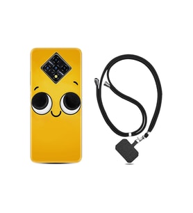 Infinix Zero 8 Kılıf Resimli Desenli Silikon Boyun Askılı Yellow 1831