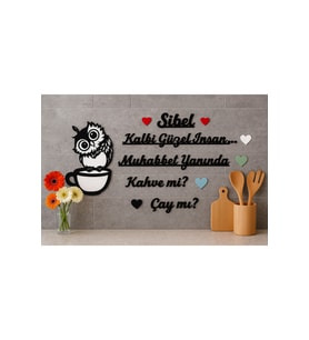 Mutfak duvar süsü yazı şeklinde şık tasarım no 131