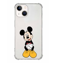 Apple iPhone 13 Mini Uyumlu Köşe Korumalı Antişok  Kapak Mickey Mouse Tasarımlı Şeffaf  Kılıf