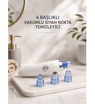Yeni Nesil Vakumlu Pilli Siyah Nokta ve Yüz Temizleme Cihazı 4 Başlıklı