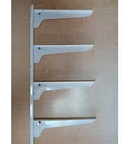 Raf Direği ve Destek Seti 10 Parça (200 cm * 25 cm) (Beyaz)