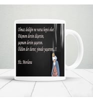 Mevlana sözleri baskılı kupa bardak