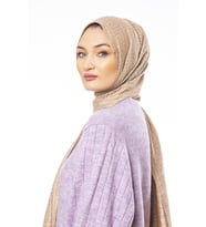 Jakar Dokuma Desen Jakarlı Modal Seri Şal Eşarp Askısı ile Birlikte 75x200 cm Nu