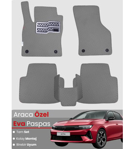 OPEL ASTRA L ELEKTRİKLİ (2022-2025) Uyumlu EVA Paspas Tam Set–Araca Özel,Kolay Montaj