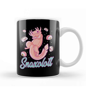 Snaxolotl Funny Axolotl Sushi Snacks Kawaii Food Kupa Bardak Porselen
