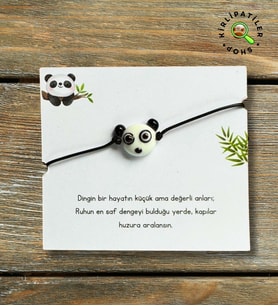 KirliPatiler Murano Cam Şirin Hayvanlar Serisi Bileklik (Panda) (04)