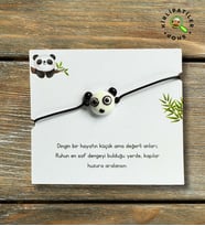 KirliPatiler Murano Cam Şirin Hayvanlar Serisi Bileklik (Panda) (04)