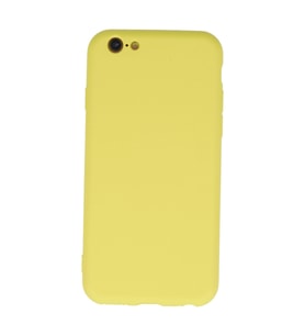 Apple İphone 6 Plus Kılıf Nano İçi Kadife Silikon - Sarı