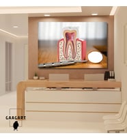 Tekli Yatay Kanvas Diş Poliklinik Tablosu Diş Anatomisi