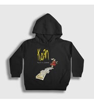 Presmono Unisex Çocuk Siyah Follow The Leader Metal Korn Kapüşonlu Sweatshirt 508681tt