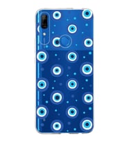PrintiFy Huawei P Smart Z ile Uyumlu 1mm Slim Fit Nazar Boncuğu 1 Baskılı Şeffaf  Kılıf