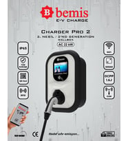 Bemis Charger Pro 2.Nesil Ekranlı - Elektrikli Araç Şarj Cihazı - 4-7-11-22KW - 5 Metre Kablolu