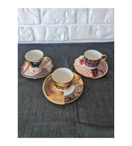 Özel Kesim Karma Set-6 Kişilik Türk Kahve Fincanı Seti
