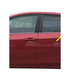 Toyota Corolla 2014-2015-2017-2018 Krom Cam Çıtası 4 Parça Paslanmaz Çelik