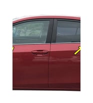 Toyota Corolla 2014-2015-2017-2018 Krom Cam Çıtası 4 Parça Paslanmaz Çelik