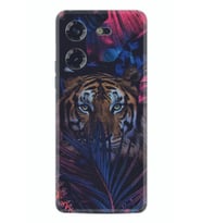 Pova 5 Kılıf Resimli Desenli Baskılı Silikon Flowers Tiger 1319
