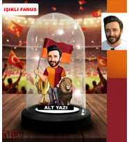 Kişiye Özel Karikatür Fanus Biblo Işıklı Fanus - Erkek Arkadaşa Taraftar Hediyesi