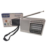 NNS NS-8153 8 Bandlı Dünya Radyosu Taşınabilir Cep Radyosu Deprem Çantasına Uygun (Gri)