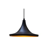 Mtlights Retro Metal Sarkıt Siyah Içi Sarı 27 Cm