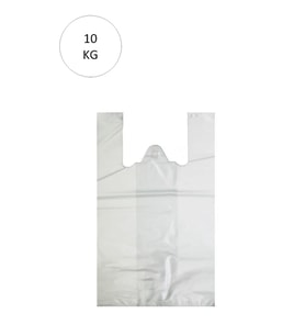 Beyaz Atlet Poşet Küçük Boy 25x45 cm Takriben 1.110 Adet 10 Kg