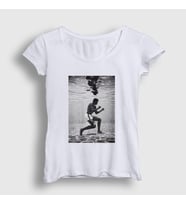Presmono Kadın Beyaz Pool Muhammed Ali T-Shirt 230563tt