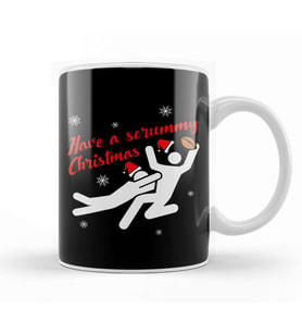 Rugby Have A Scrummy Christmas Kupa Bardak Porselen
