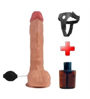 OdinsShop 24 cm Belden Bağlamalı Su Fışkırtmalı Realistik Penis Anal Vajinal Dildo