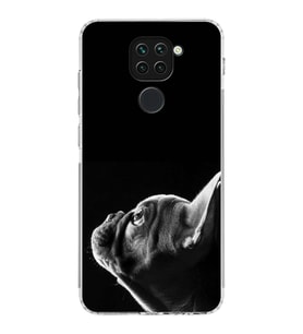 PrintiFy Xiaomi Redmi Note 9 ile Uyumlu Köpek 1 Kamera Korumalı Şeffaf Kılıf