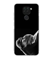 PrintiFy Xiaomi Redmi Note 9 ile Uyumlu Köpek 1 Kamera Korumalı Şeffaf Kılıf