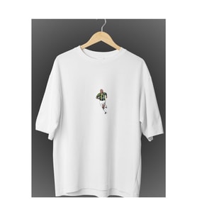 Alex De Souza Beyaz Unisex Oversize T-shirt
