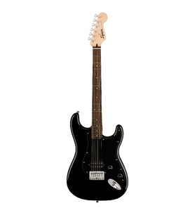 Squier 0373301506 Sonic Stratocaster Hardtail H Gitar (Siyah)  Tek Humbucker Sabit Köprü ve Siyah Pickguard ile Rock Makinesi