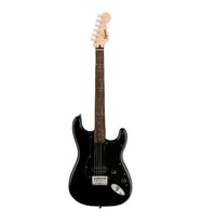 Squier 0373301506 Sonic Stratocaster Hardtail H Gitar (Siyah)  Tek Humbucker Sabit Köprü ve Siyah Pickguard ile Rock Makinesi