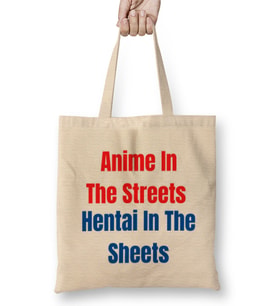 ANIME Quotes- Style Lover Sayings Word Gift Bez Çanta Uzun Saplı