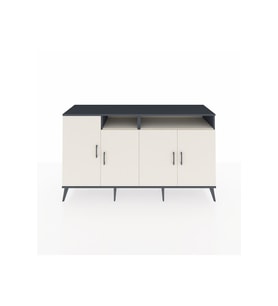 Kronos Konsol 6 Raflı 4 Kapaklı 176x59x99 Antrasit-Aytaşı