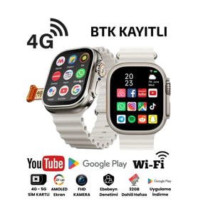 4G/5G Lite Sim Kartlı Kameralı Akıllı Kol Saati Çocuk ve Yetişkin
