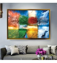 Altın Çerçeveli dekoratif tablo l1499 (Gold)