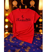 Ramadan Kareem Baskılı Tasarım Tshirt (A.Kırmızı)